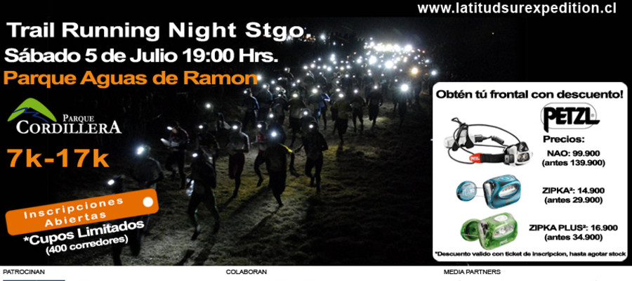 Circuito Trail Running Night Santiago – 3° fecha – Parque Aguas de Ramón